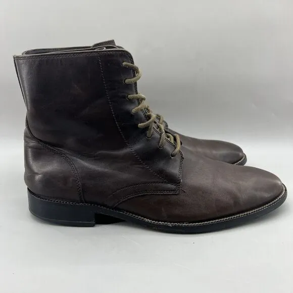 Cole Haan Williams Dress Boots Men Size 8 M Brown Leather High Top Casual Shoes
