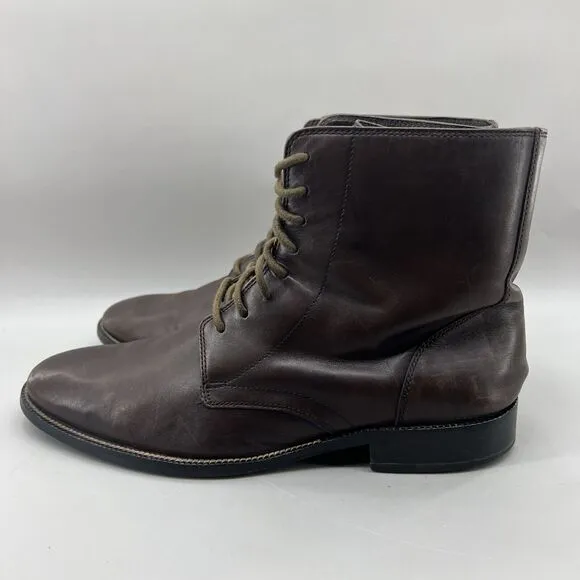 Cole Haan Williams Dress Boots Men Size 8 M Brown Leather High Top Casual Shoes