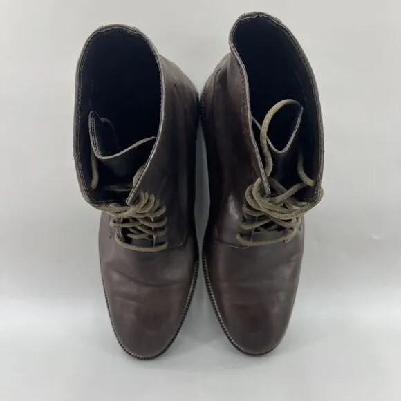 Cole Haan Williams Dress Boots Men Size 8 M Brown Leather High Top Casual Shoes