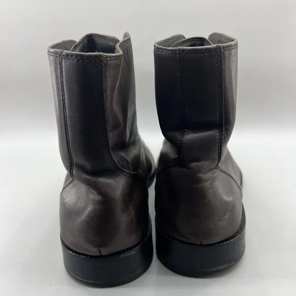 Cole Haan Williams Dress Boots Men Size 8 M Brown Leather High Top Casual Shoes