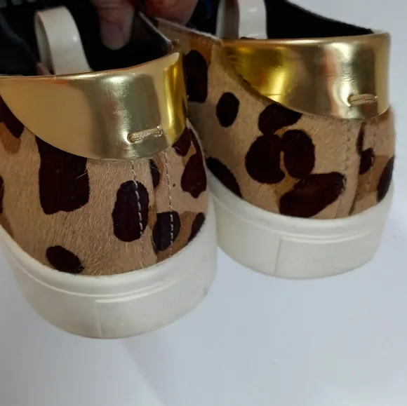Cole Haan Wide GrandPro Spectator Leopard Hair Calf Slip On Shoes Sneakers 7½C
