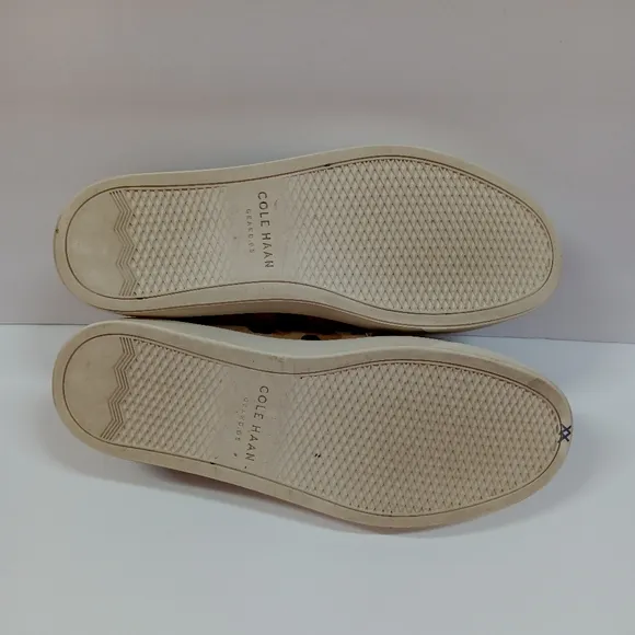 Cole Haan Wide GrandPro Spectator Leopard Hair Calf Slip On Shoes Sneakers 7½C