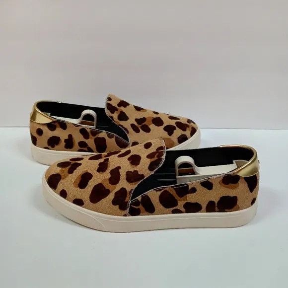 Cole Haan Wide GrandPro Spectator Leopard Hair Calf Slip On Shoes Sneakers 7½C