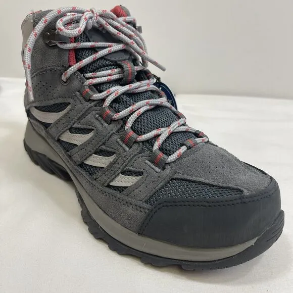 Columbia Crestwood Hiking Boots Women's 8 Mid Waterproof Preppy BL5371-053 NWOB