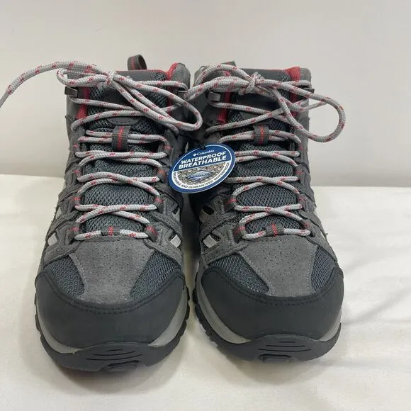 Columbia Crestwood Hiking Boots Women's 8 Mid Waterproof Preppy BL5371-053 NWOB