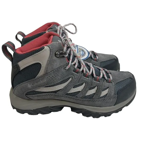 Columbia Crestwood Hiking Boots Women's 8 Mid Waterproof Preppy BL5371-053 NWOB