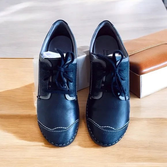 Comfy Women’s Work Shoes Black Leather 6.5 | 7