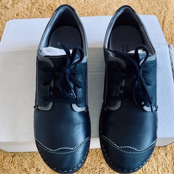 Comfy Women’s Work Shoes Black Leather 6.5 | 7