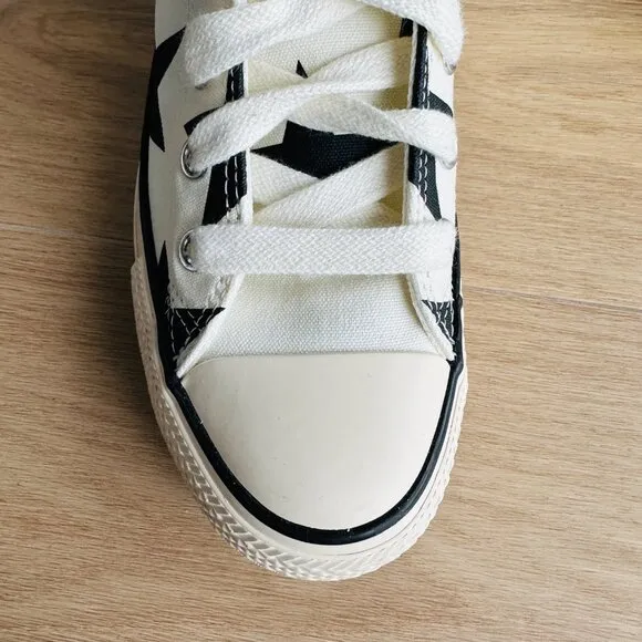 ⭐Converse Chuck Taylor All Star Hi Large Stars Sz 8 Women Shoes Beige  A09898F