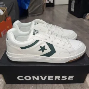 Converse Pro Blaze Classic Ox Leather Shoes White Green Egret- A12404C Size 11.5