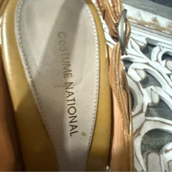 Costume National CNC Leather Heels Sandals Shoes Women’s 40 US 9.5