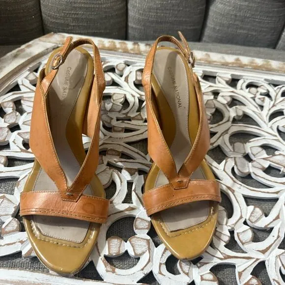 Costume National CNC Leather Heels Sandals Shoes Women’s 40 US 9.5