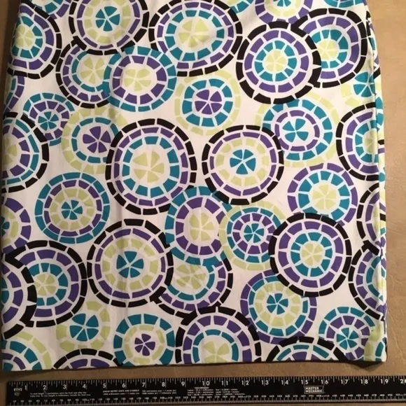 COURTENAY Cotton/Spandex MULTICOLOR PENCIL SKIRT, Women’s Size 12