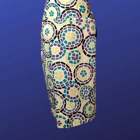 COURTENAY Cotton/Spandex MULTICOLOR PENCIL SKIRT, Women’s Size 12