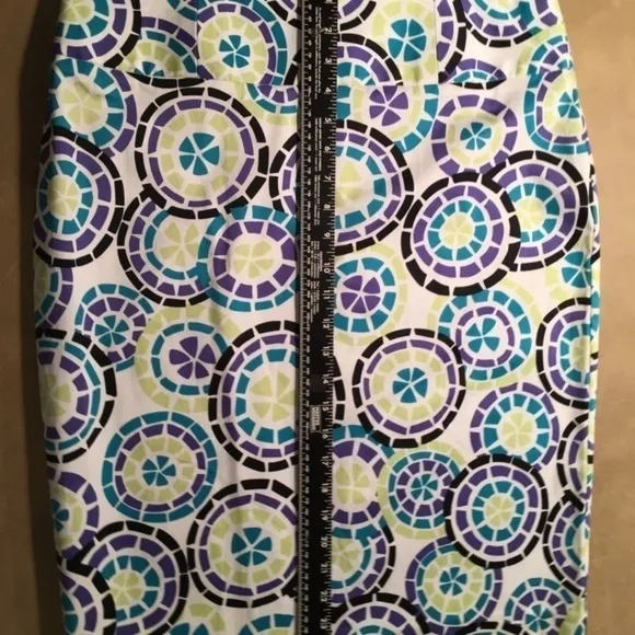 COURTENAY Cotton/Spandex MULTICOLOR PENCIL SKIRT, Women’s Size 12