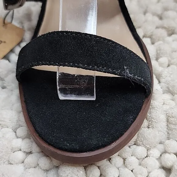 CREVO MACER STRAPPY BUCKLE BLACK SANDALS SIZE 7 NWOB MADE IN INDIA