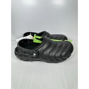 Crocs Classic Lined Overpuff Clogs Mens 9 Womens 11 Black Slip On Shoes Comfort