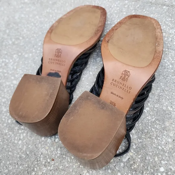 Cucinelli Block Heel Sandals