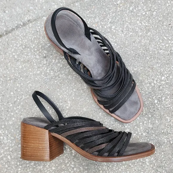 Cucinelli Block Heel Sandals