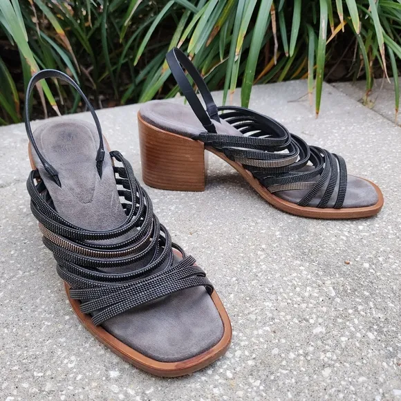 Cucinelli Block Heel Sandals