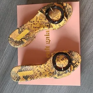 Cult Gaia platform sandals animal print size 37 1/2