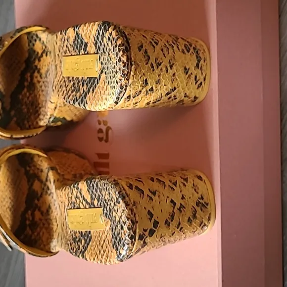 Cult Gaia platform sandals animal print size 37 1/2