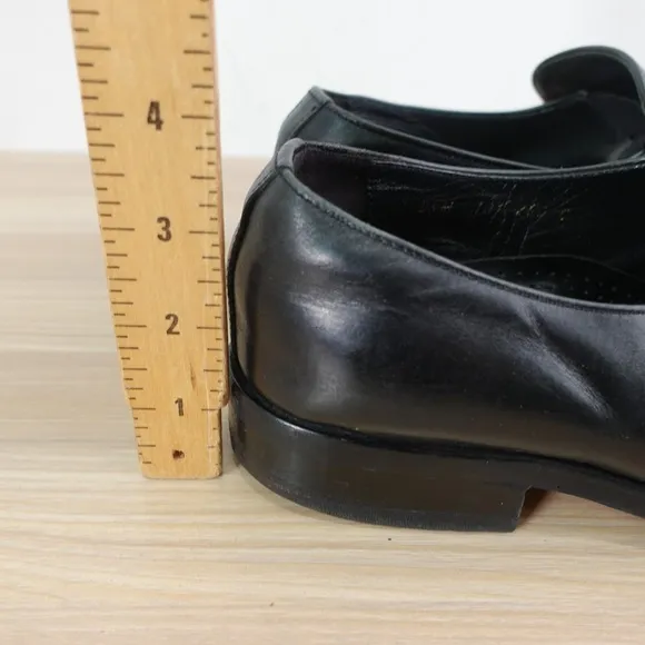 DAKS London Horsebit Loafer Mens 10 C Black Leather Slip On Career Suit ENGLAND