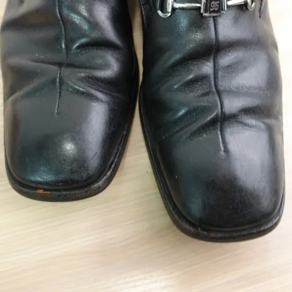 DAKS London Horsebit Loafer Mens 10 C Black Leather Slip On Career Suit ENGLAND