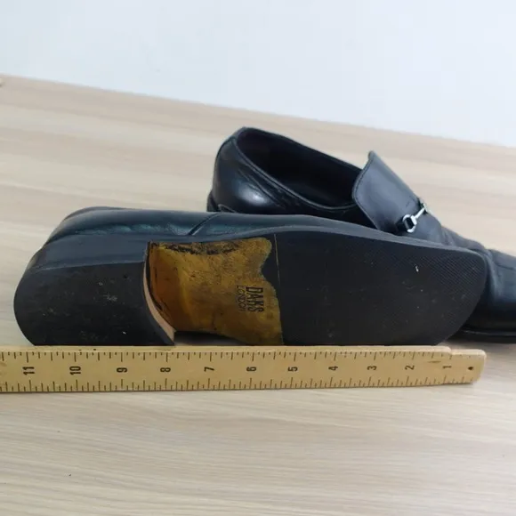 DAKS London Horsebit Loafer Mens 10 C Black Leather Slip On Career Suit ENGLAND