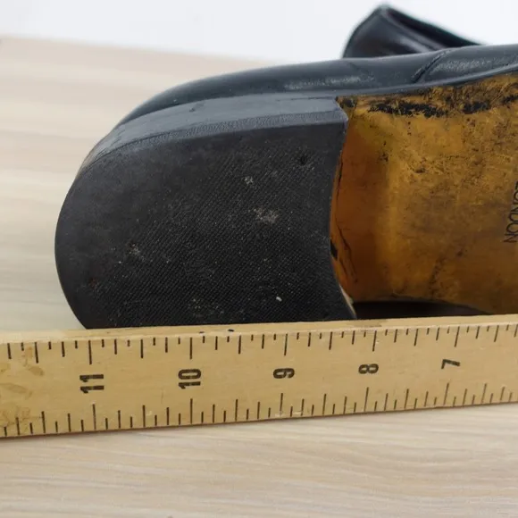 DAKS London Horsebit Loafer Mens 10 C Black Leather Slip On Career Suit ENGLAND