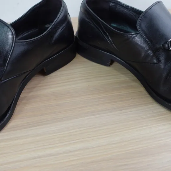 DAKS London Horsebit Loafer Mens 10 C Black Leather Slip On Career Suit ENGLAND