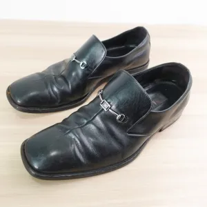 DAKS London Horsebit Loafer Mens 10 C Black Leather Slip On Career Suit ENGLAND