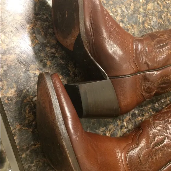 Dan Post Western Cowboy Boots Cognac 7