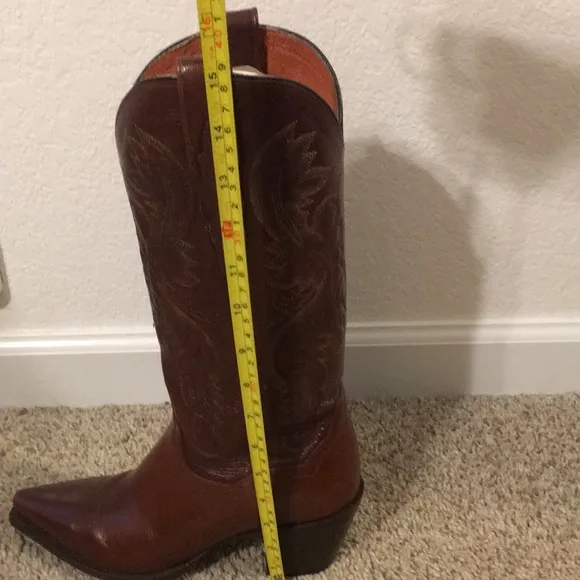 Dan Post Western Cowboy Boots Cognac 7