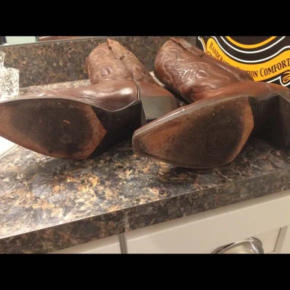 Dan Post Western Cowboy Boots Cognac 7