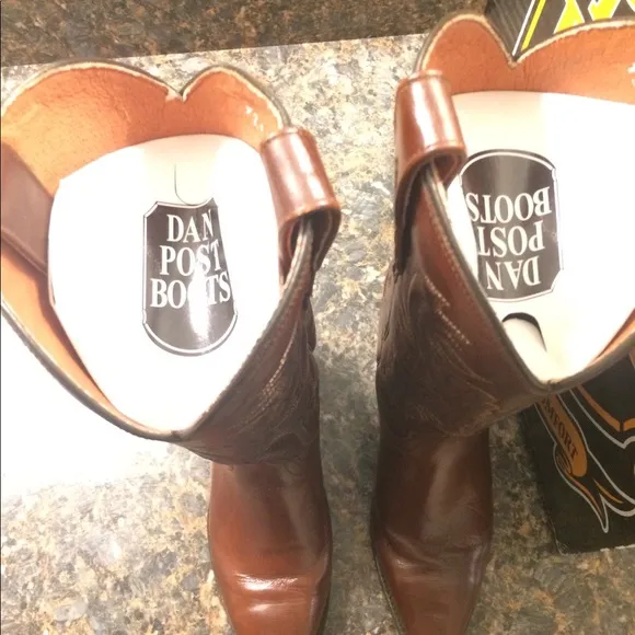 Dan Post Western Cowboy Boots Cognac 7