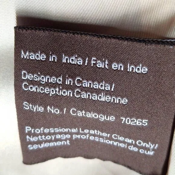 Danier Leather Moto Jacket cream size Small