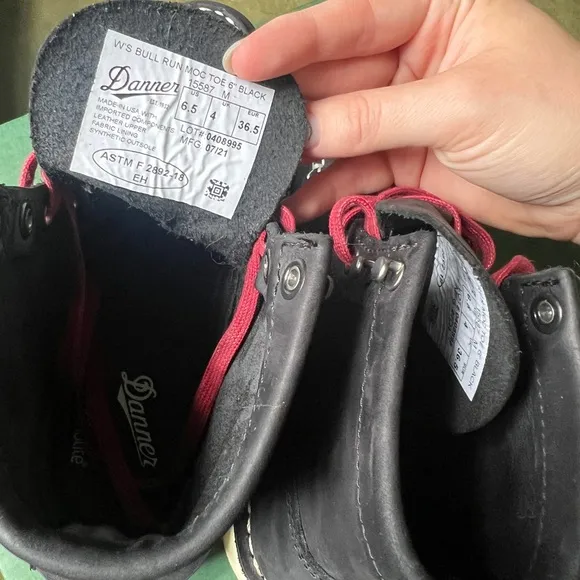 Danner Black Moc Toe Work Boots
