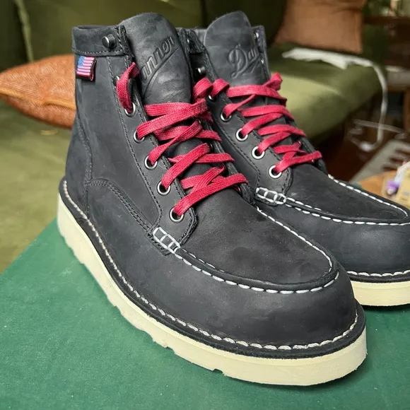 Danner Black Moc Toe Work Boots