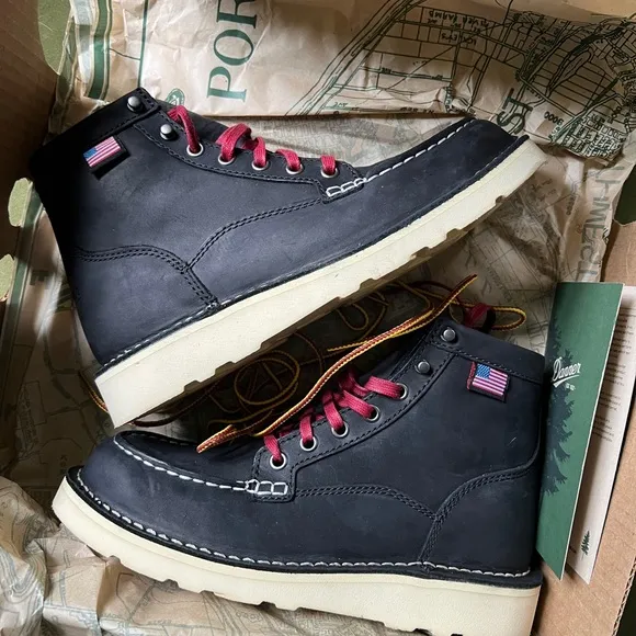 Danner Black Moc Toe Work Boots