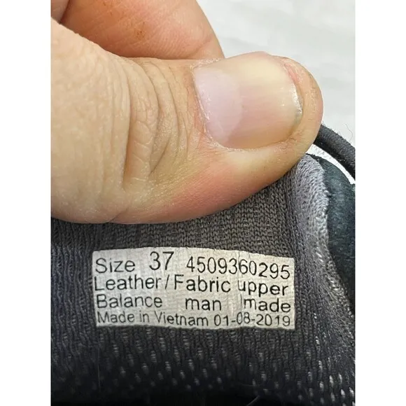 Dansko Honor 4509360295 Women's 6.5 Black Mesh/Suede Lace Up Casual Sneaker Shoe