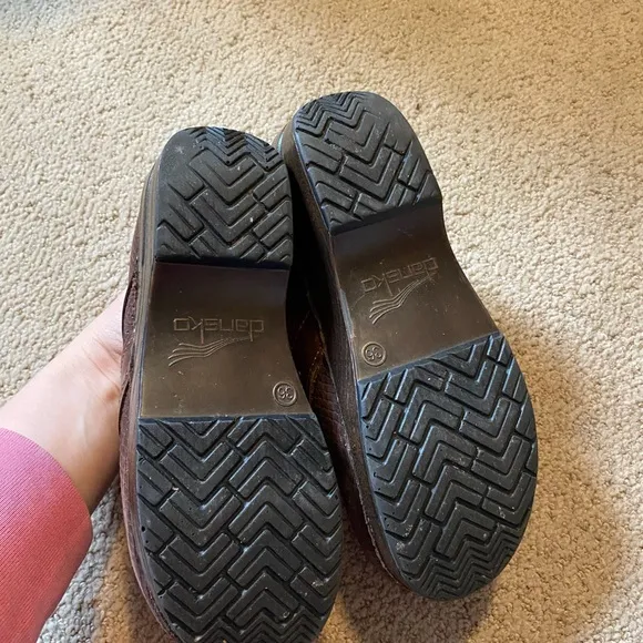 Dansko Pavan western leather Brown Slip-On mule clogs