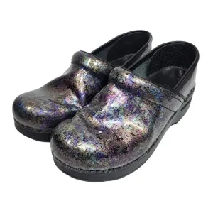 Dansko Professional Comfort Slip On Work Clog Shoes in Metallic Ink