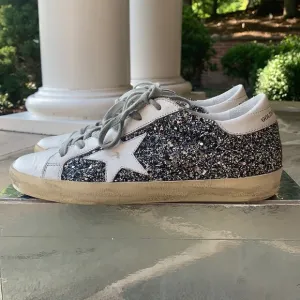 Dark Grey Glitter/White Golden Goose Sneakers