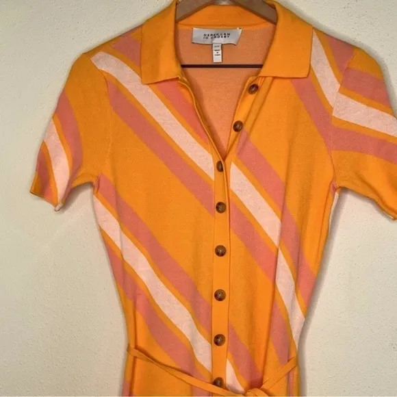 Derek Lam 10 Crosby Aurelia Striped Midi Shirtdress, size XS NWOT
