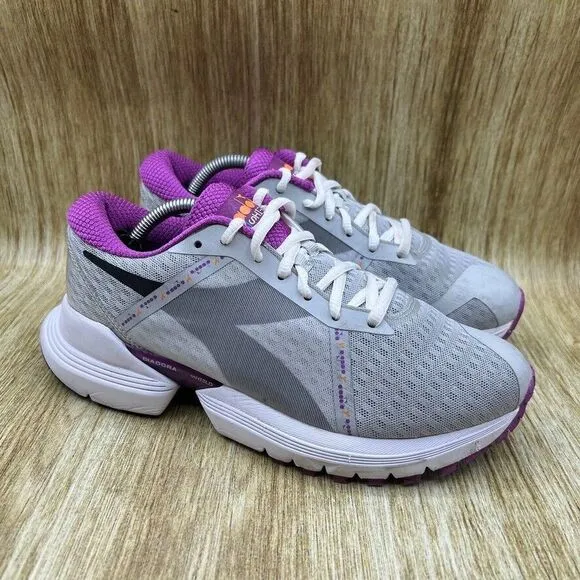 Diadora Mythos‎ Blueshield Elite Women's Size 7 Gray Running Sneakers Shoes