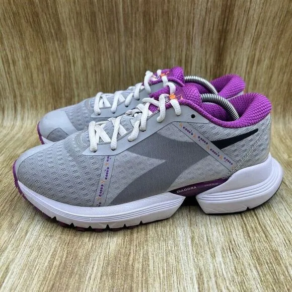 Diadora Mythos‎ Blueshield Elite Women's Size 7 Gray Running Sneakers Shoes