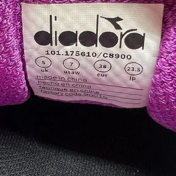 Diadora Mythos‎ Blueshield Elite Women's Size 7 Gray Running Sneakers Shoes