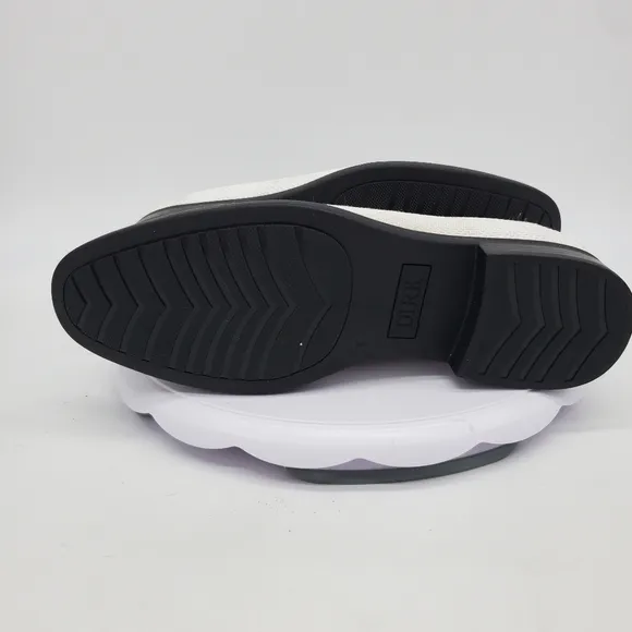 Dirk Dress Shoes Men 8 Tuxedo Slip-On Loafer Casual Oxford White