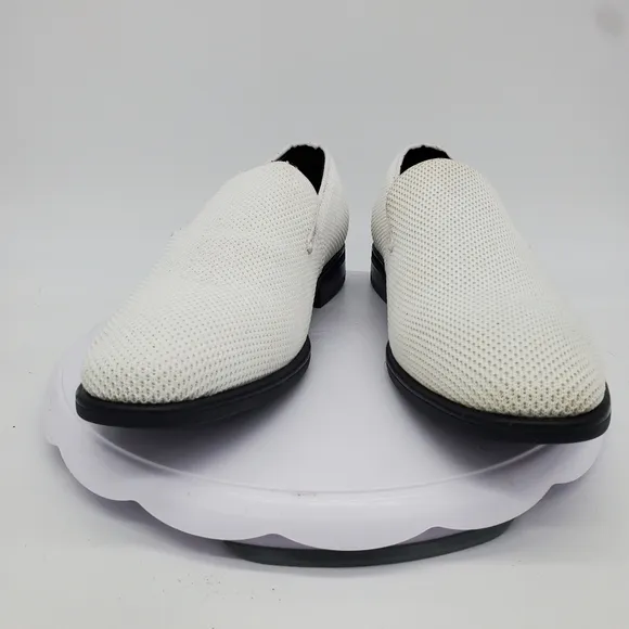 Dirk Dress Shoes Men 8 Tuxedo Slip-On Loafer Casual Oxford White